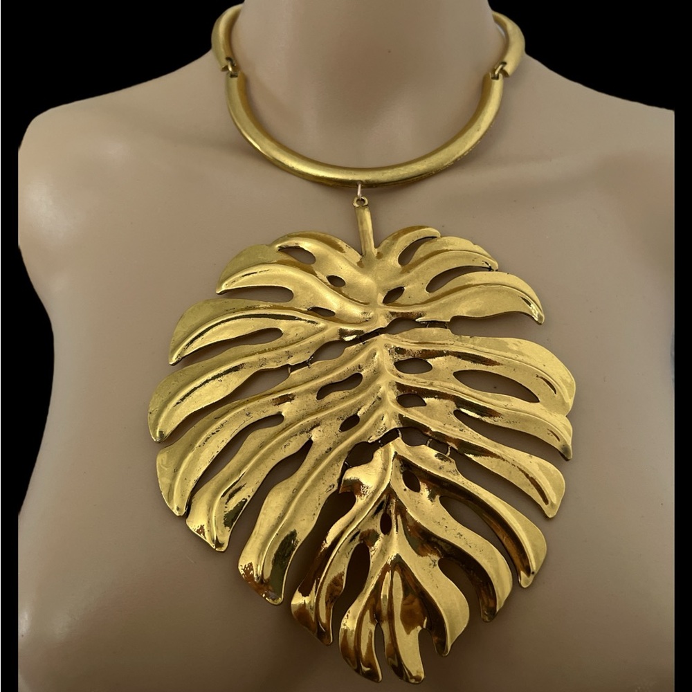 Massive Monstera Leaf Necklace